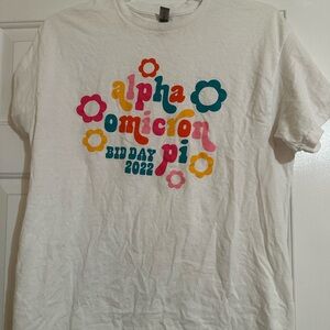 Alpha omicron pi size large tshirt